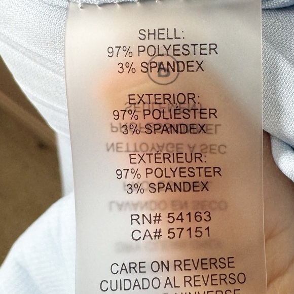 Calvin Klein Light Blue Sleeveless Pleated Blouse Professional Preppy Keyhole - Picture 8 of 9